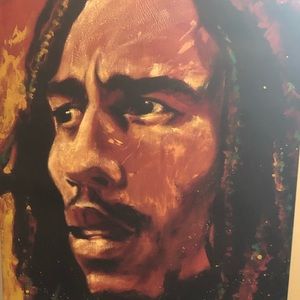 Vintage Stephen Fishwick Bob Marley Printed Canvas